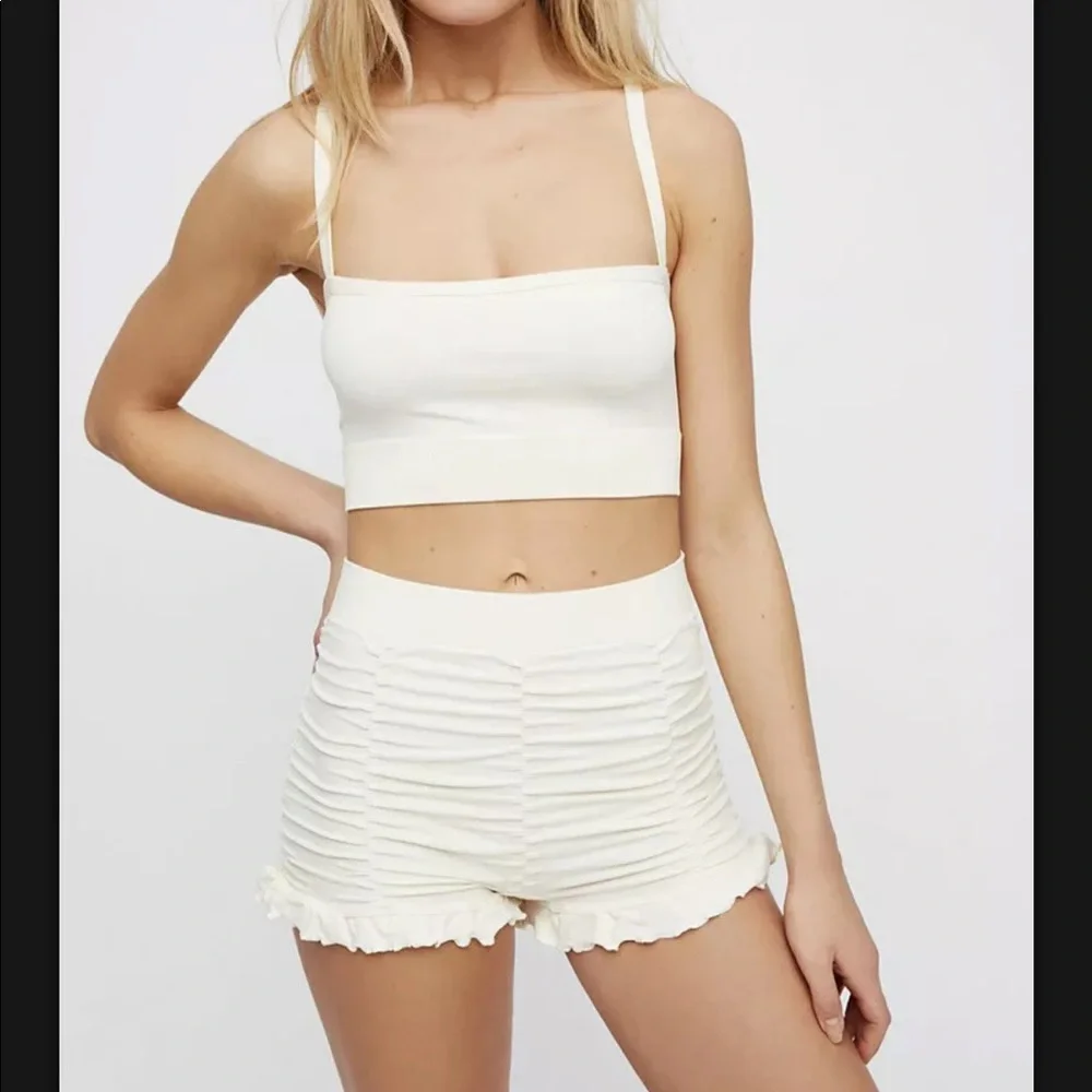 NWT Free People Ruched Seamless Shorts MSRP $38 Size XS/S